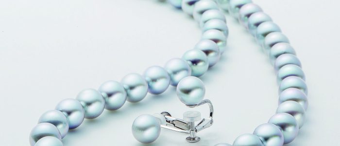 グレーパールネックレス・イヤリングセット